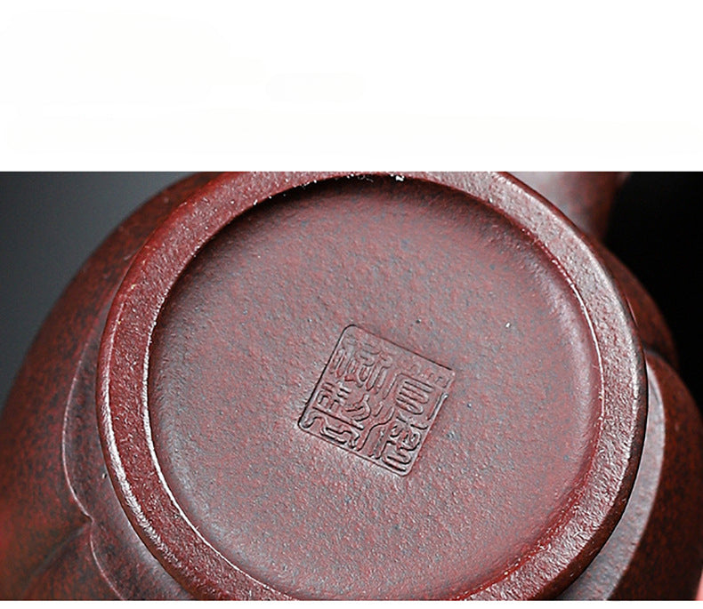 Handmade Yixing Zisha Purple Clay Teapot  "Phoenix Dancing in the Sky", 350ml Capacity