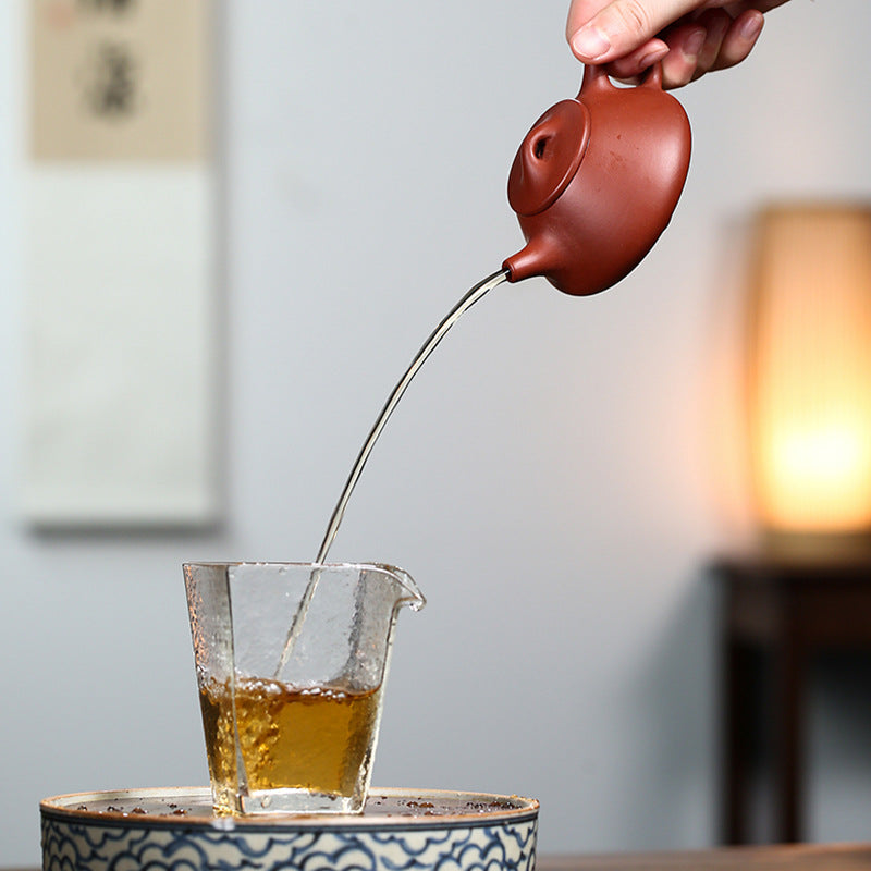 Handmade Yixing Zisha Clay Mini Teapot, Da Hong Pao Clay, 120ml Capacity