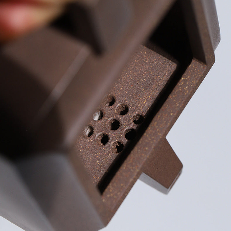 Handmade Yixing Zisha Teapot, Original Mine Old Duan Clay, Square Shape Teapot, 170ml Capacity