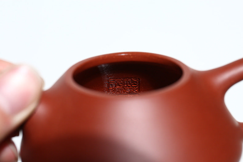 Handmade Yixing Zisha Clay Mini Teapot, Da Hong Pao Clay, 120ml Capacity