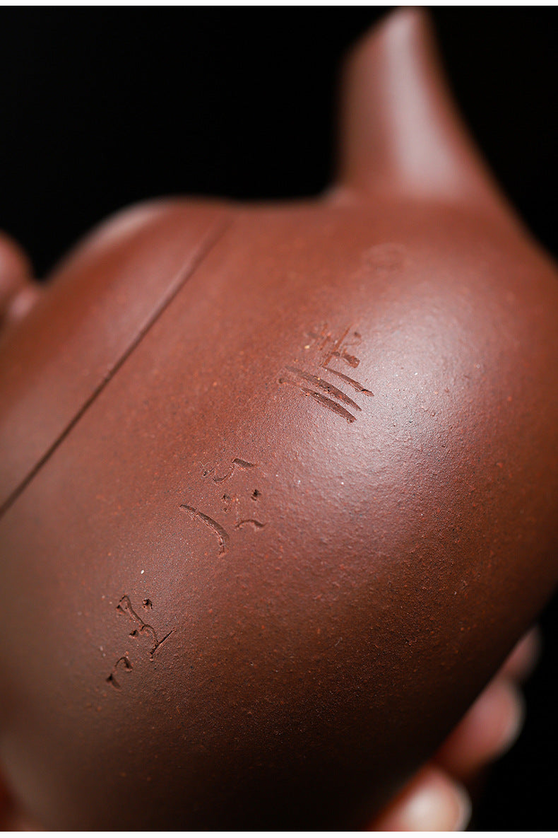 Handmadet Yixing Purple Zisha Clay Teapot, 120ml Capacity