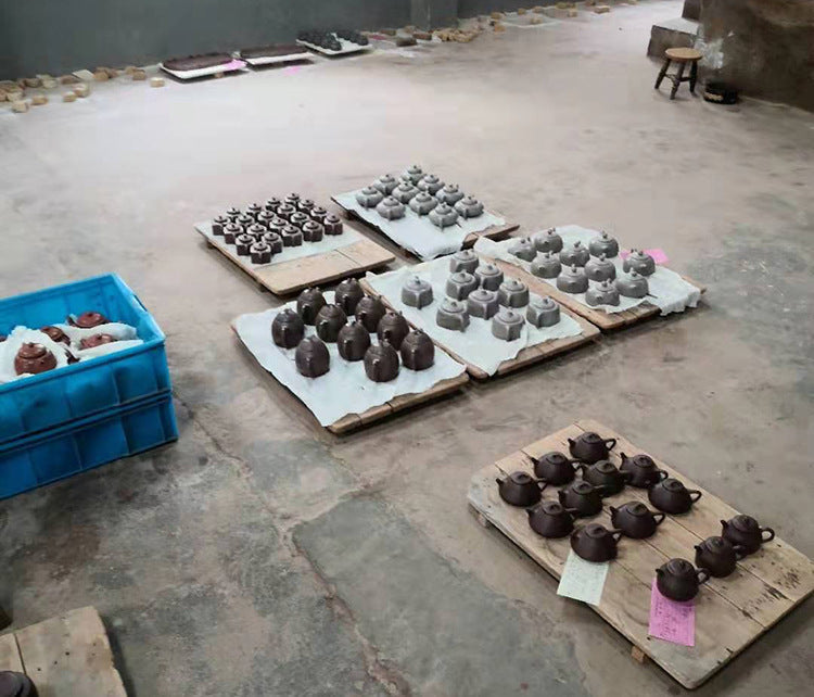 Handmade Zisha Purple Clay Bamboo Lid Teacup, 450ml Capacity