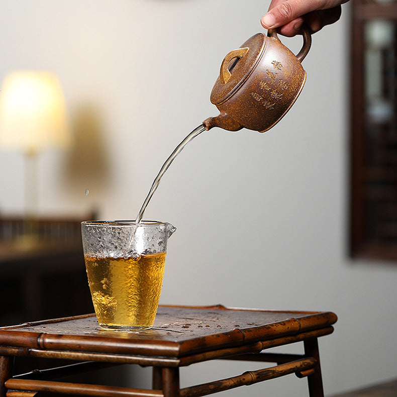 Handmade Yixing Zisha Yellow Clay Teapot - Duan Clay Hanwa Teapot - 210ml Capacity