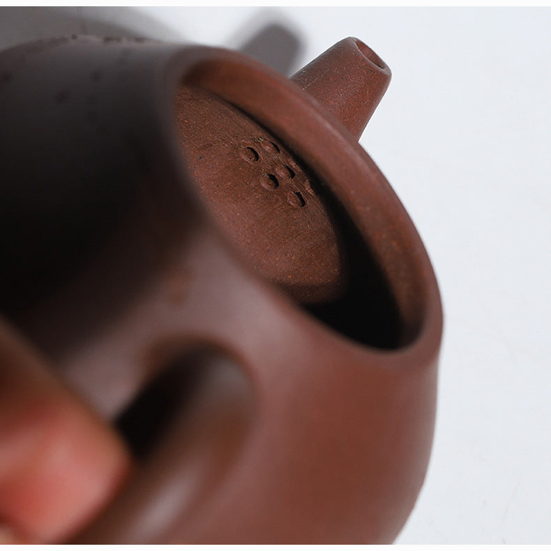 Handmadet Yixing Purple Zisha Clay Teapot, 120ml Capacity