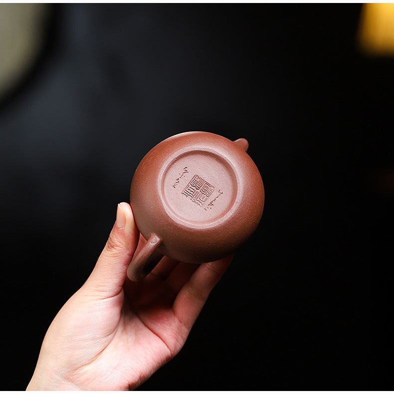 Handmadet Yixing Purple Zisha Clay Teapot, 120ml Capacity
