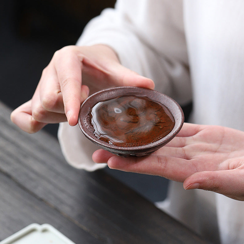 Handmade Purple Zisha Clay Dragon Cup - Kongfu Tea Cup - 60ml Capacity