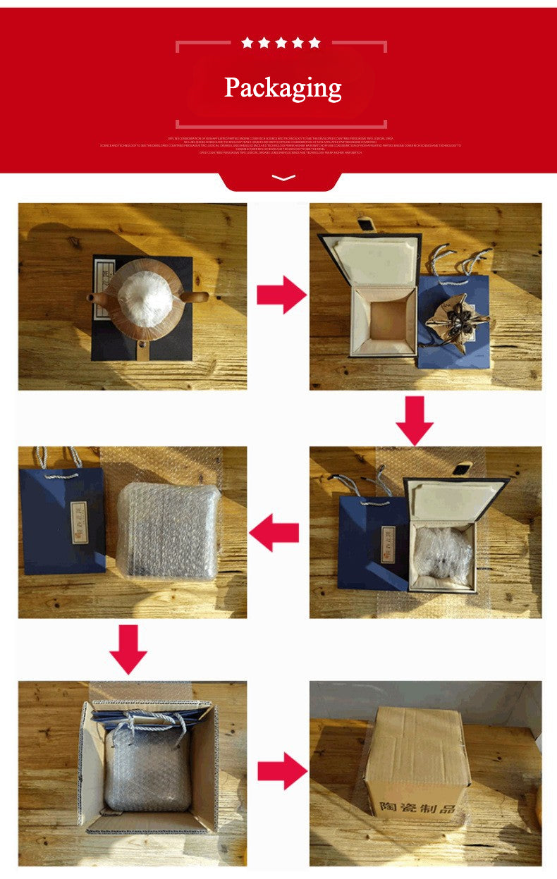 Handmade Yixing Engraved Zisha Purple Clay Cup - Office Tea Mug - 300ml Capacity