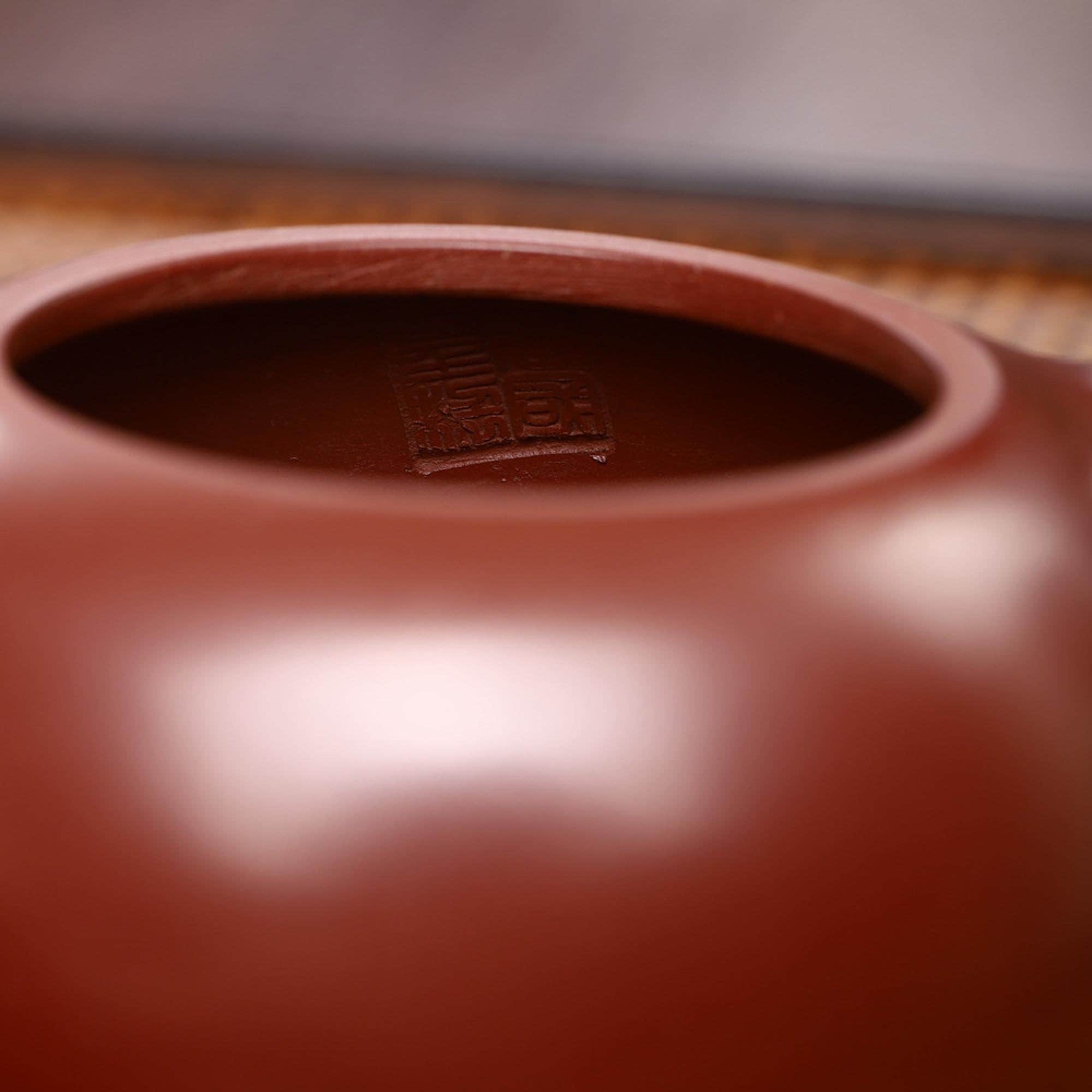Handmade Yixing Zisha Teapot, Chinese Red Clay Teapot in Xishi Style, 160ml, 200ml Capacity, Gift Box with Certificate Included